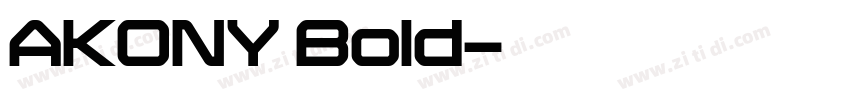 AKONY Bold字体转换